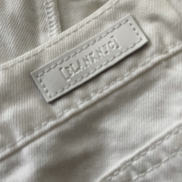 Blank NYC Vintage High Rise Denim Shorts in White - Picture 9 of 9